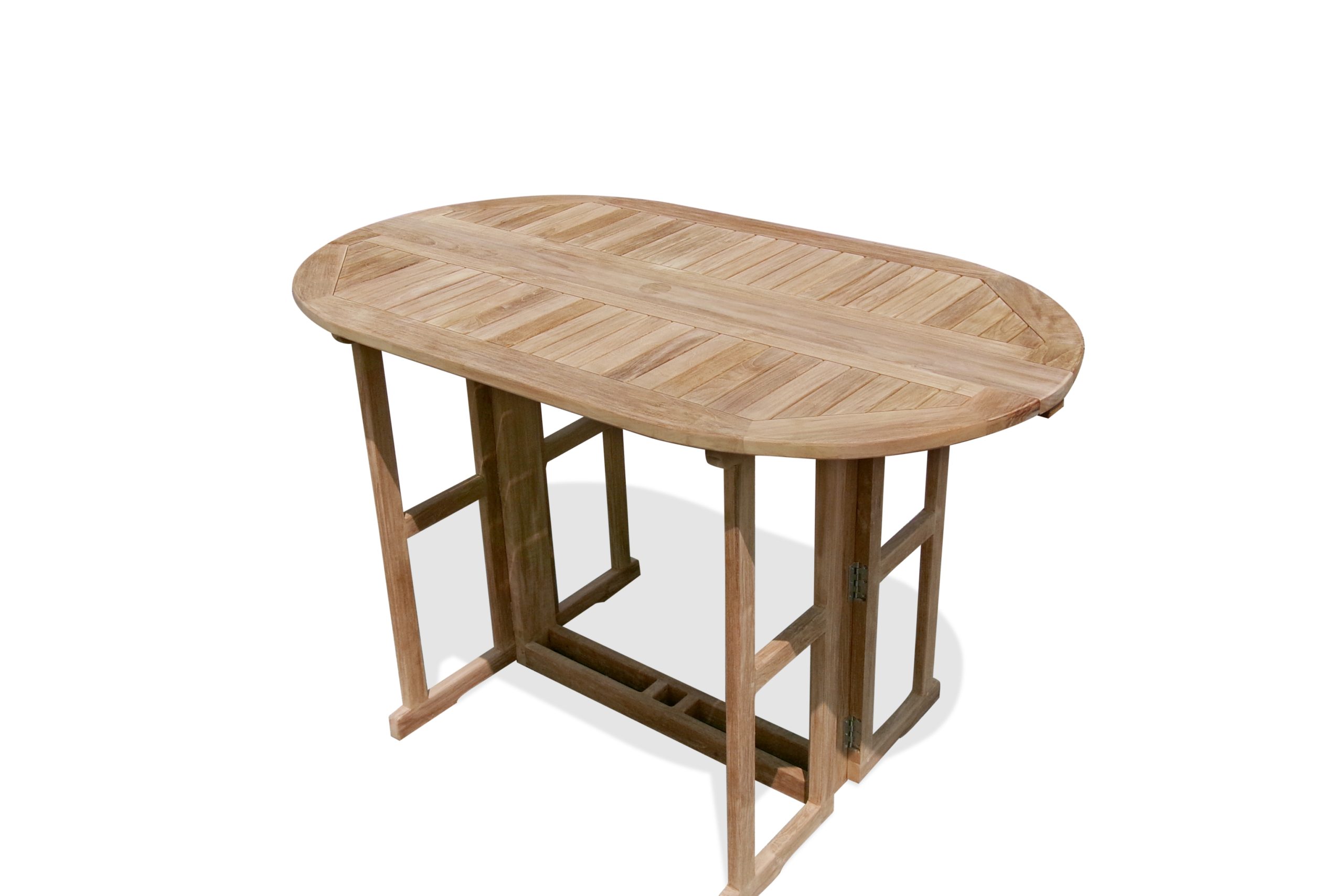 Nassau 60" x 35" Oval Drop Leaf Folding Bar Height Table...use with 1 Leaf Up or 2.... Makes 2 different tables